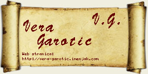 Vera Garotić vizit kartica